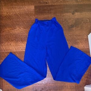 Royal Blue Wide Leg Flowy Pants Size S